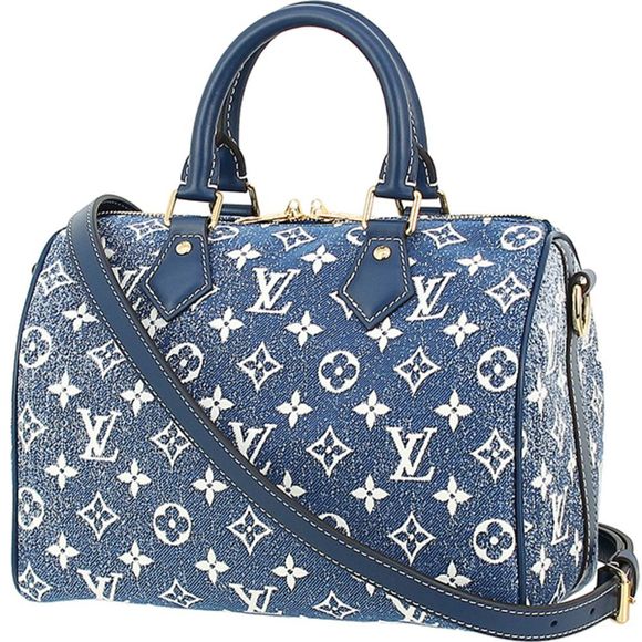 Louis Vuitton Speedy Bandouliere Monogram Jacquard Marine - Picture 1 of 6